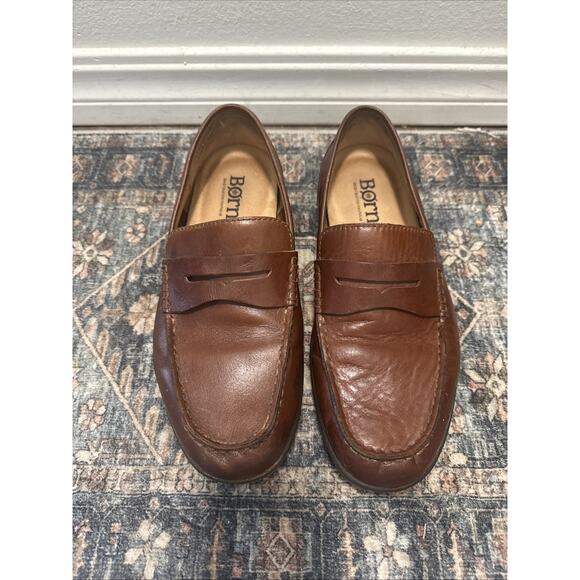 BORN Men's Penny Loafer Slip On Leather H56716 Brown Size 10.5M - Picture 1 of 8